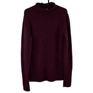 Madewell Deep Bordeaux Inland Turtleneck Sweater Merino Wool Alpaca Size Small